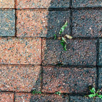 before after brick power washing