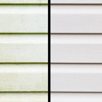 before after siding power washing