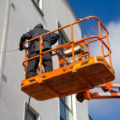 Pressure Wash Office Building Walls