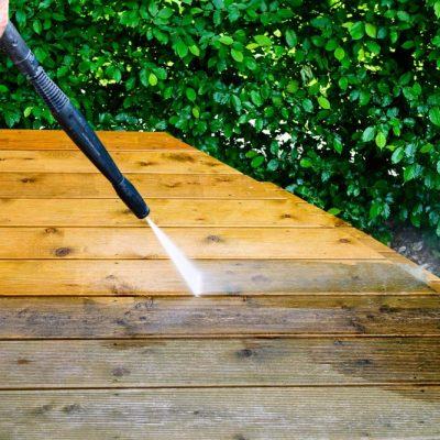 Wooden Porch Pressure Washing